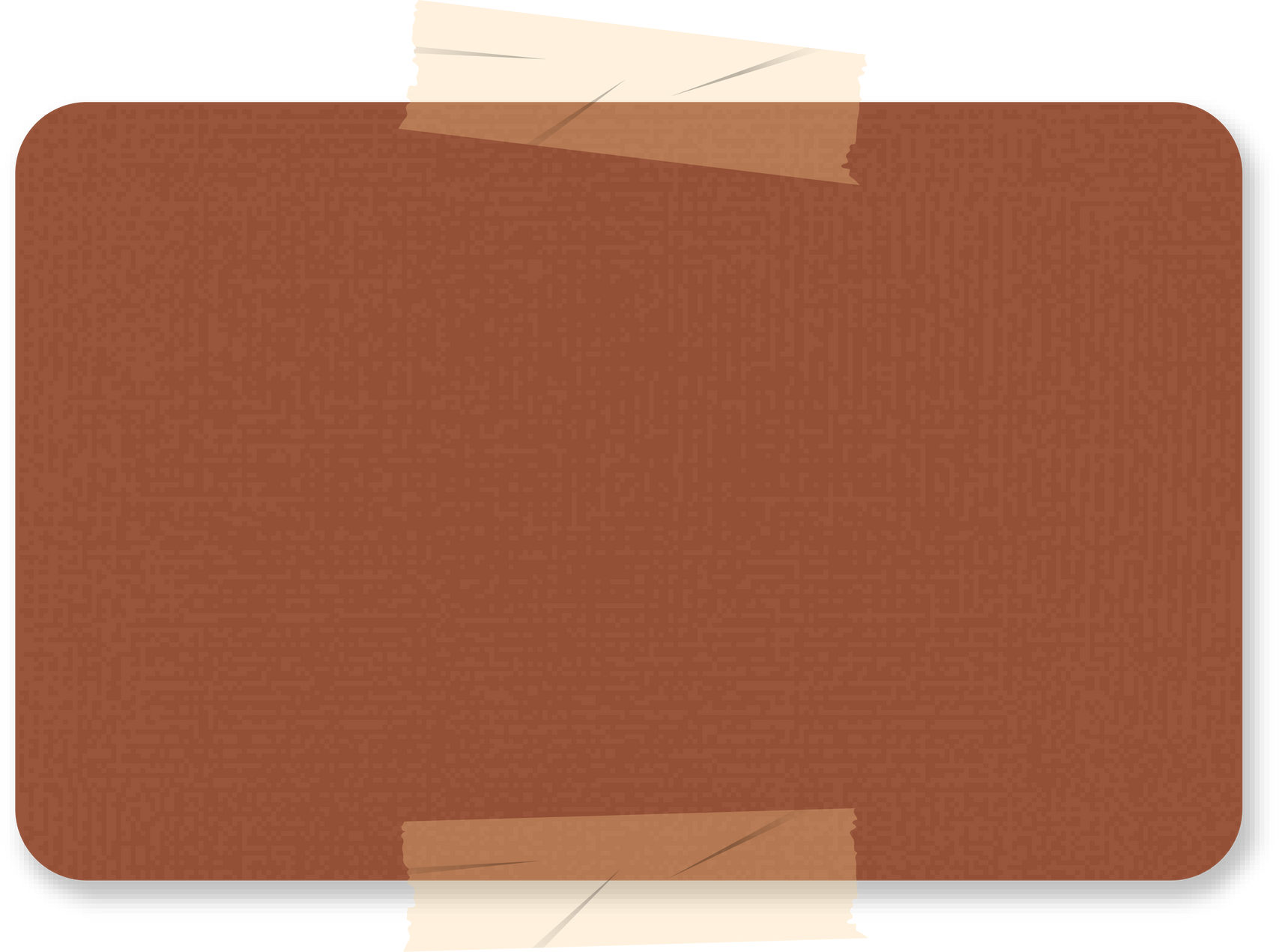 Brown scraps paper note on adhesive tape